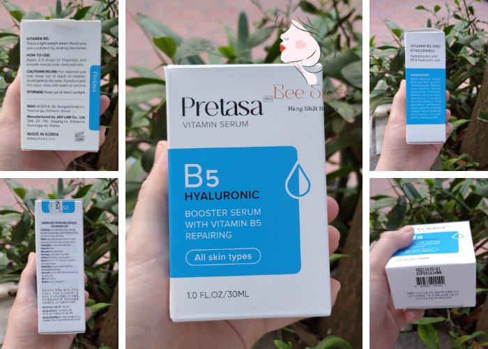 Serum cấp ẩm phục hồi da PRETASA B5 Hyaluronic - Hàng Chính Hãng