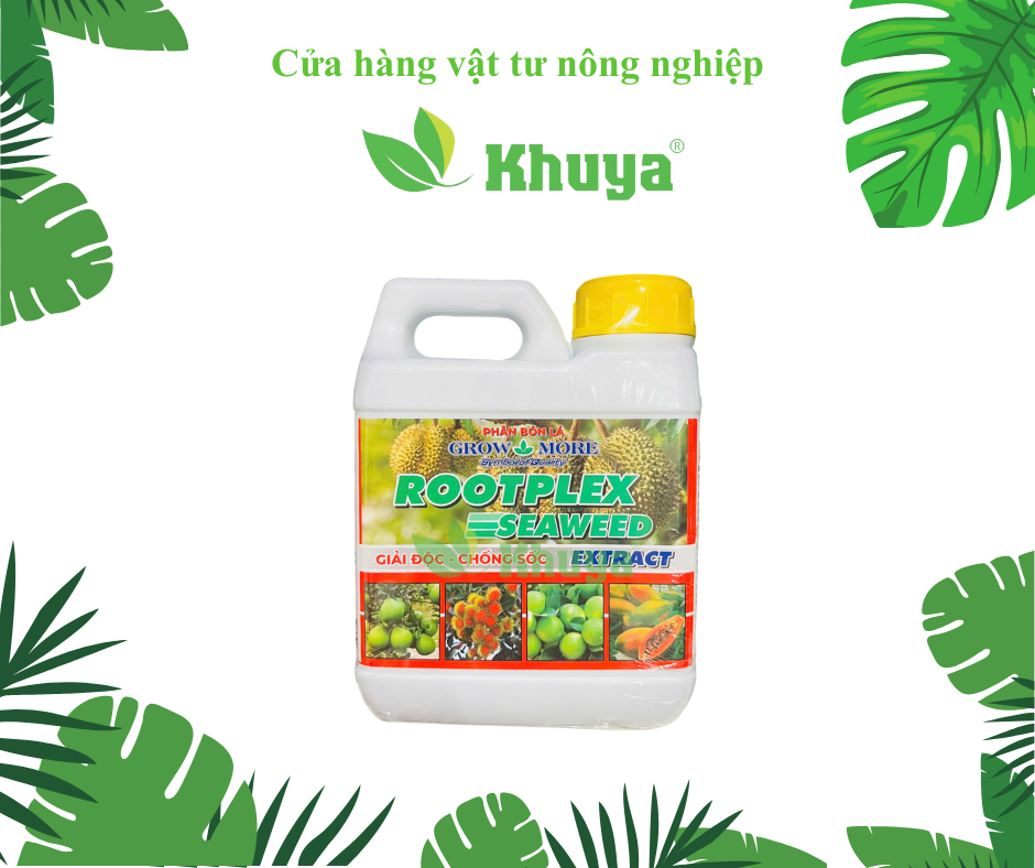 Phân bón lá Growmore Root Plex Seaweed Extract Rong biển USA 1 lít