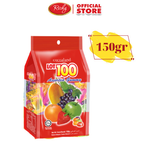 Kẹo Dẻo Hương Trái Cây Lot 100 Cocoaland (150g/Gói)