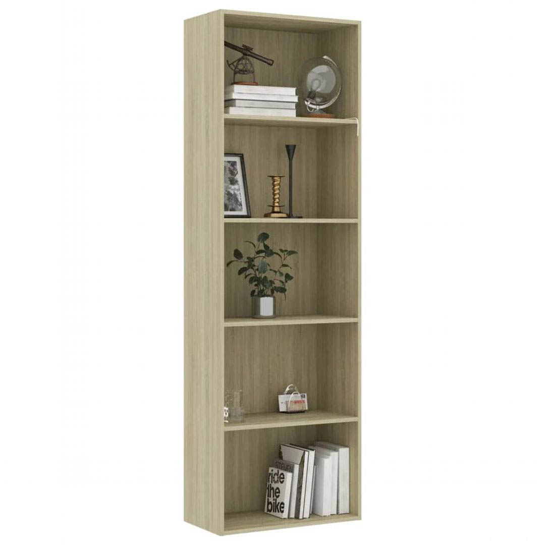 Kệ sách, kệ trang trí gỗ hiện đại SMLIFE Badgely  | Gỗ MDF dày 17mm chống ẩm | D60xR28xC170cm