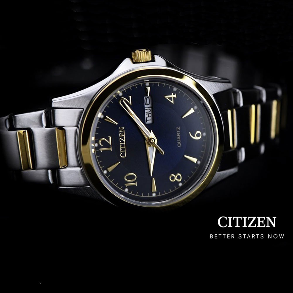 Đồng Hồ Nữ Citizen Dây Thép Không Gỉ EQ0595-55L - Mặt Xanh