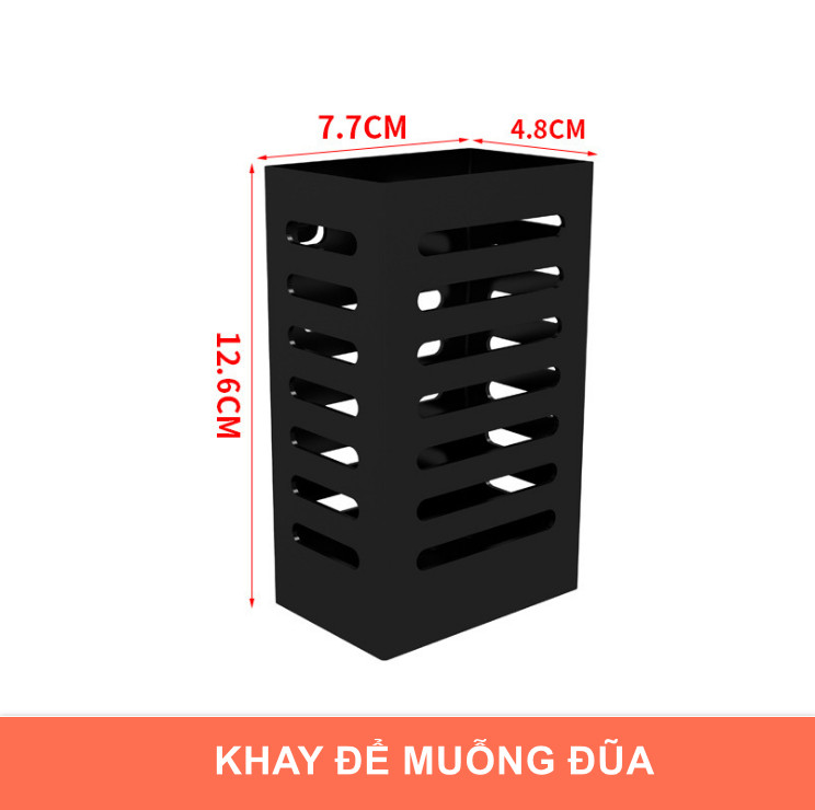 Kệ Để Chén Bát Đa Năng 4 Chân Đứng Mẫu Mới SU300 Có Khay Hứng Nước - Inox 201 Cao Cấp Sơn Tĩnh Điện Đen - Kèm Giá Để Dao, Thớt, Muỗng Đũa, 3 Móc Treo Tiện Lợi