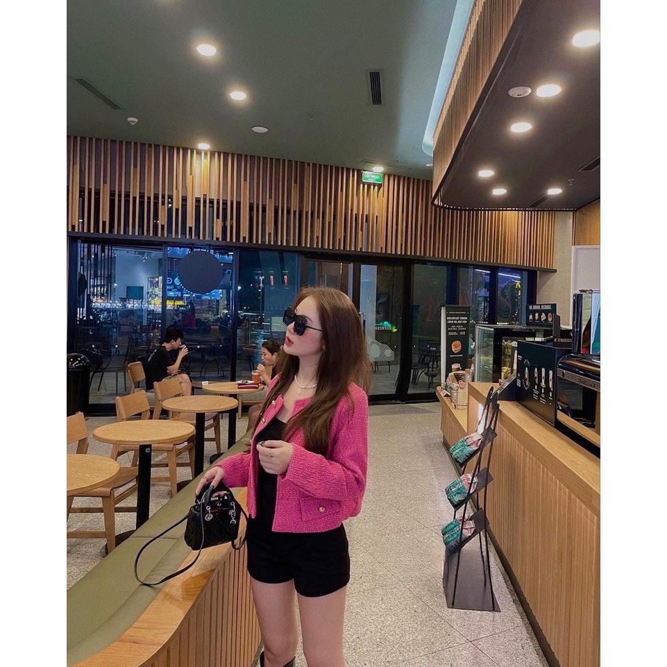 Áo Khoác Dạ Tweed Cúc Đồng 4 Màu 2 Lớp Có Đệm Vai (Kèm ảnh thật và Video) - Sarang Clothing