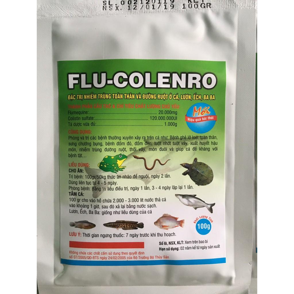 Combo 10 gói Flucolenro kháng sinh tri bệnh cho cá, lươn, ba ba và thủy sản