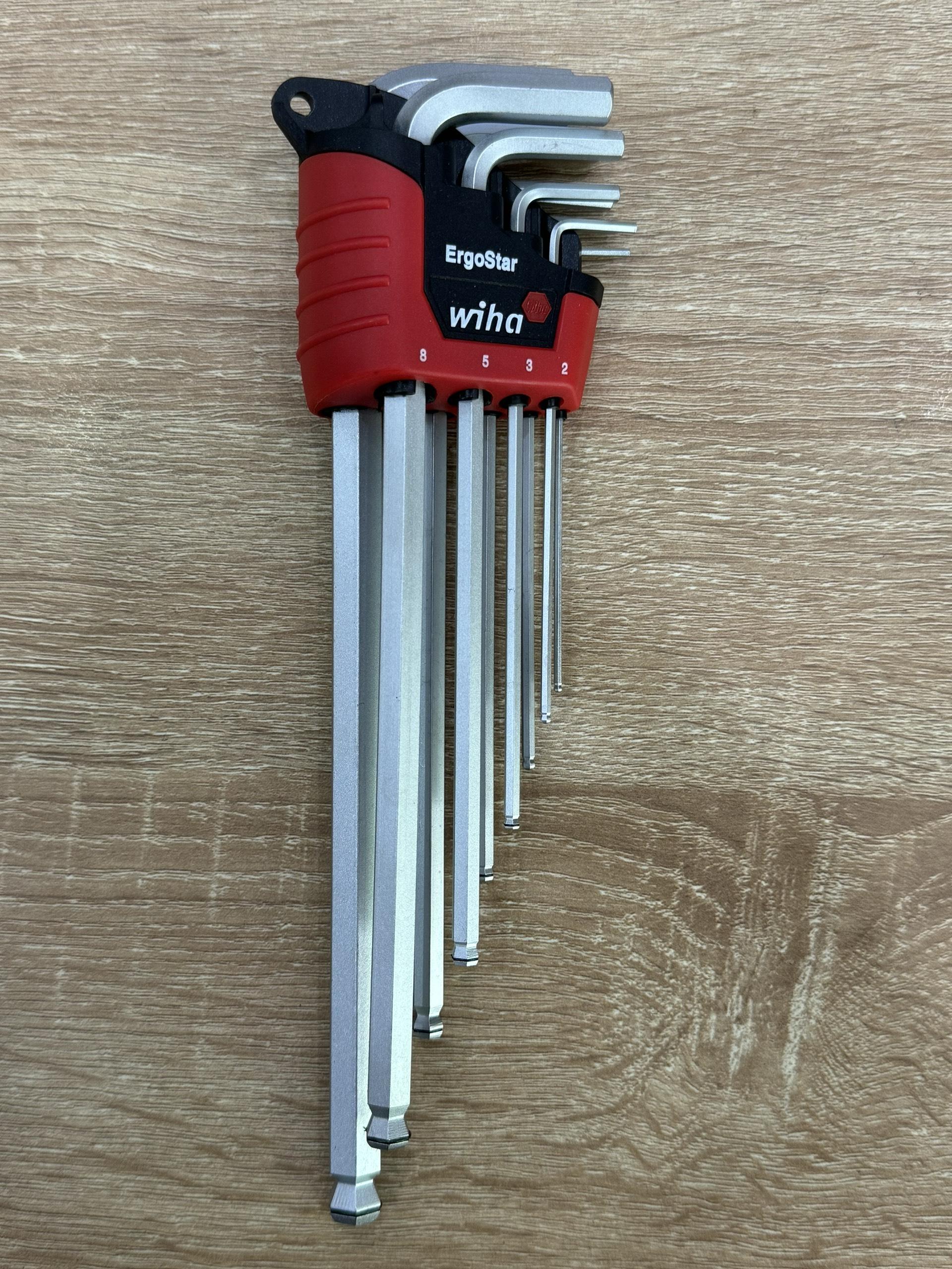 Bộ lục giác đầu bi 9 chi tiết Wiha 43851 hệ mét (mã 37351 kèm hộp)