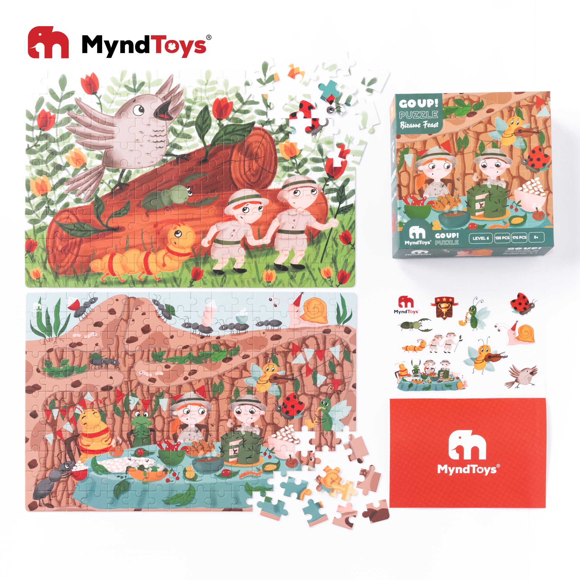 Đồ Chơi Xếp Hình Myndtoys - Go Up! Puzzle Level 6 - Bizarre Feast Dành Cho Các Bé Từ 5 Tuổi