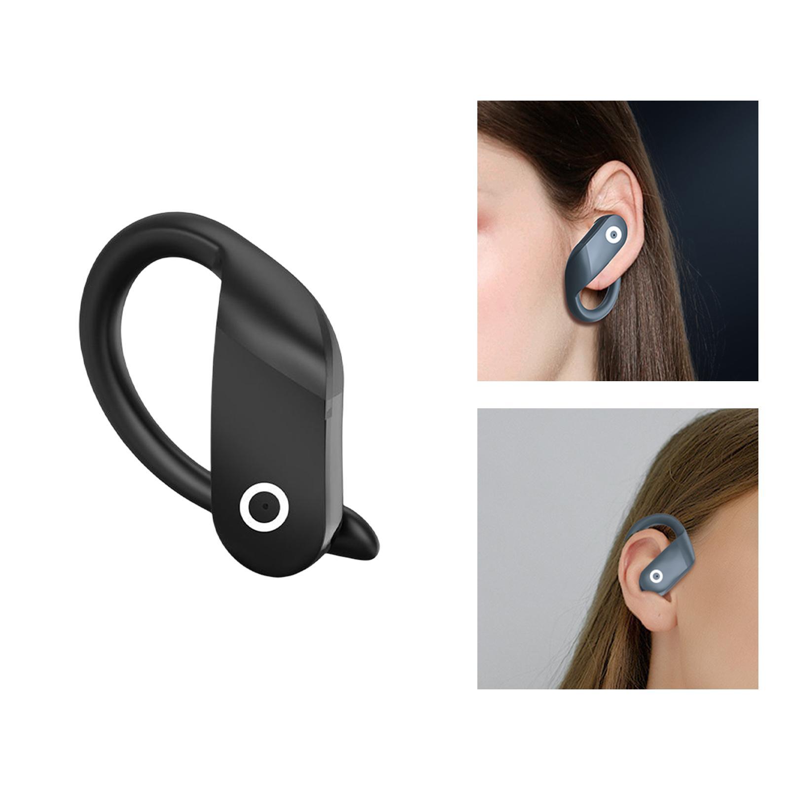 Headset Earpiece Business Earphone Ear Hook Waterproof Headphone for Yoga Black