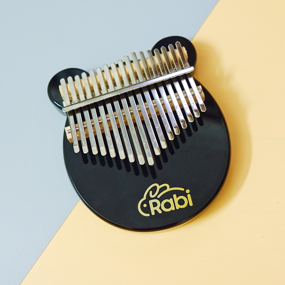 Đàn Kalimba Trong Suốt RABI RC03 Hình Gấu Đen