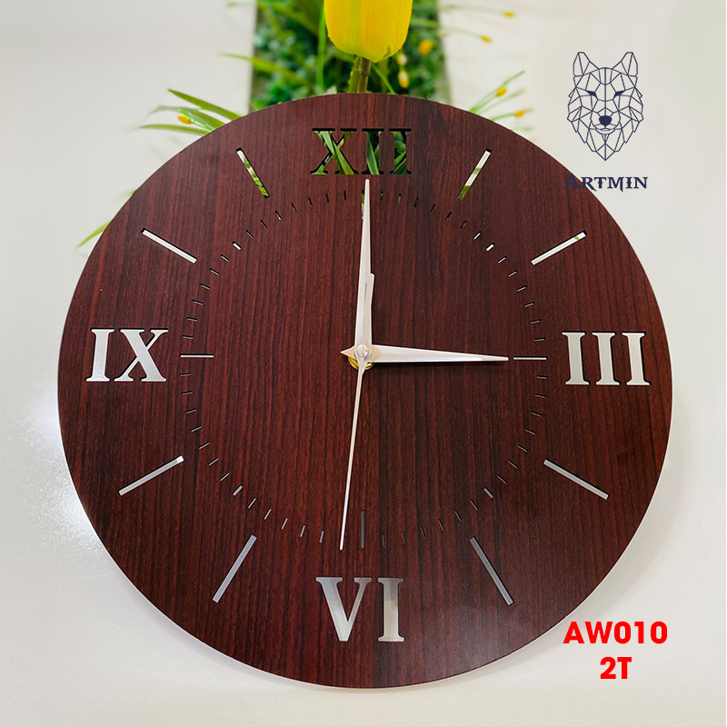 AW010 - Đồng Hồ Gỗ Treo Tường – Décor Trang Trí Cổ Điển