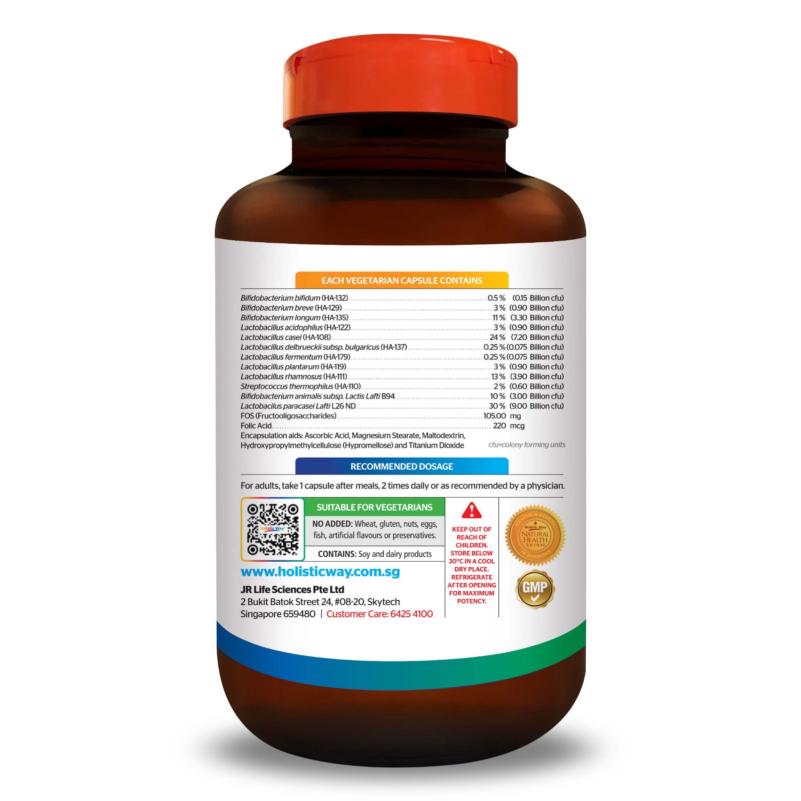 Viên Uống Cải Thiện Hệ Tiêu Hóa Bổ Sung 30 Tỷ Lợi Khuẩn Holistic Way Probiotic Acidophilus Complex - 30 Viên