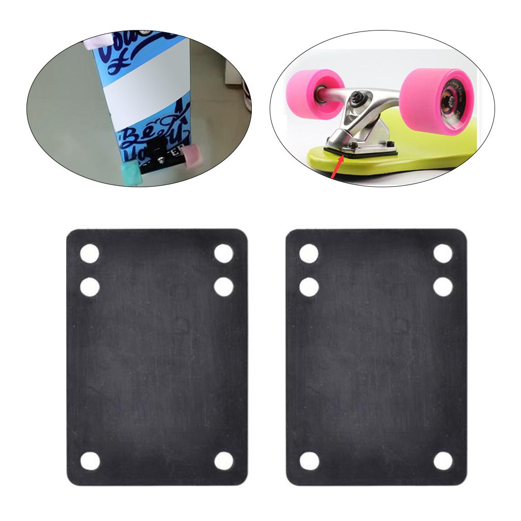 2Pack Longboard Skateboard Riser Pads Hardware Set Shock Pad for Men Women Outdoor Skateboarding Accessories