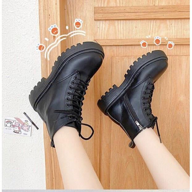 Bốt nữ dây buộc cổ thấp