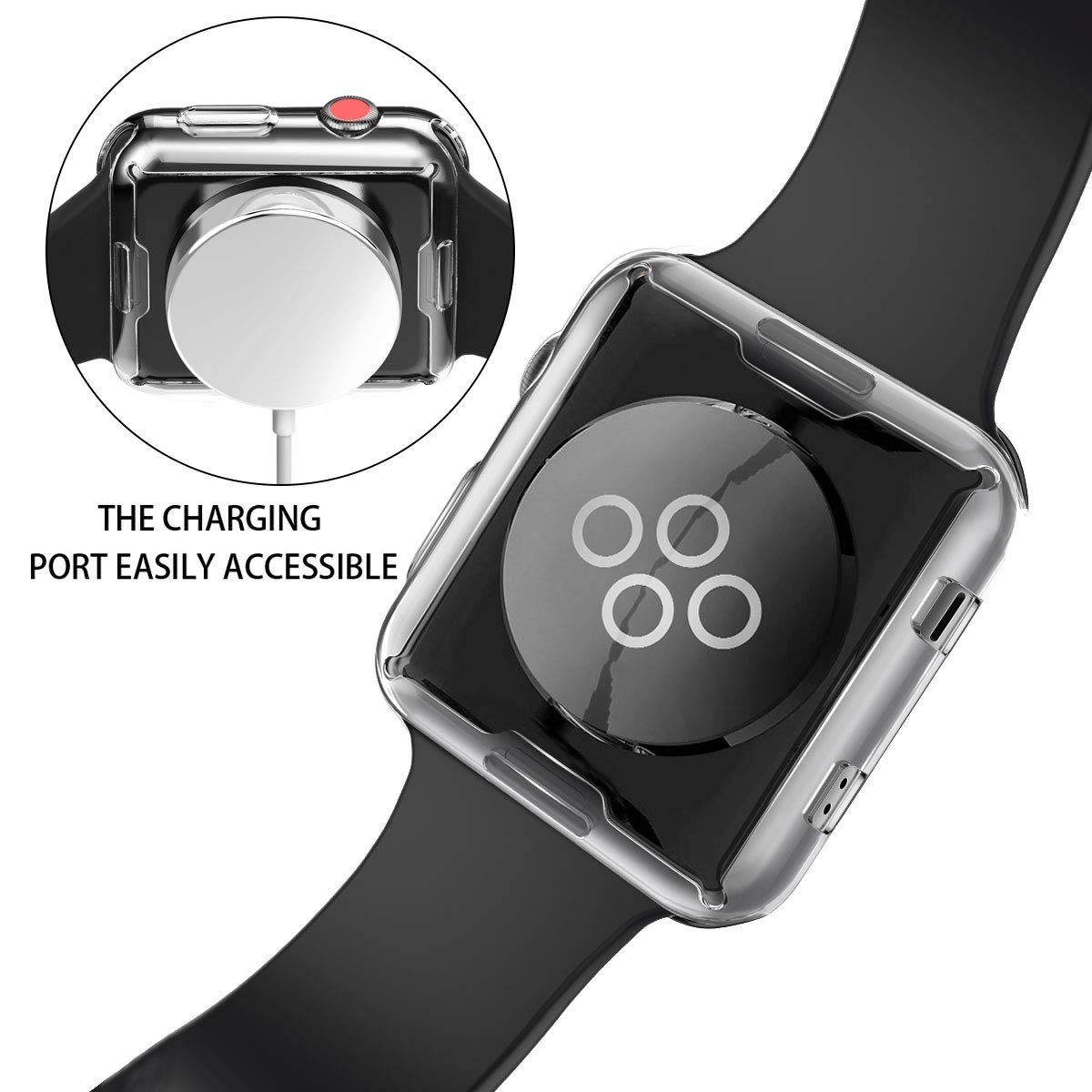 Bộ 2 Case Ốp Dẻo Silicon Dành Cho Apple Watch 44mm Series 4