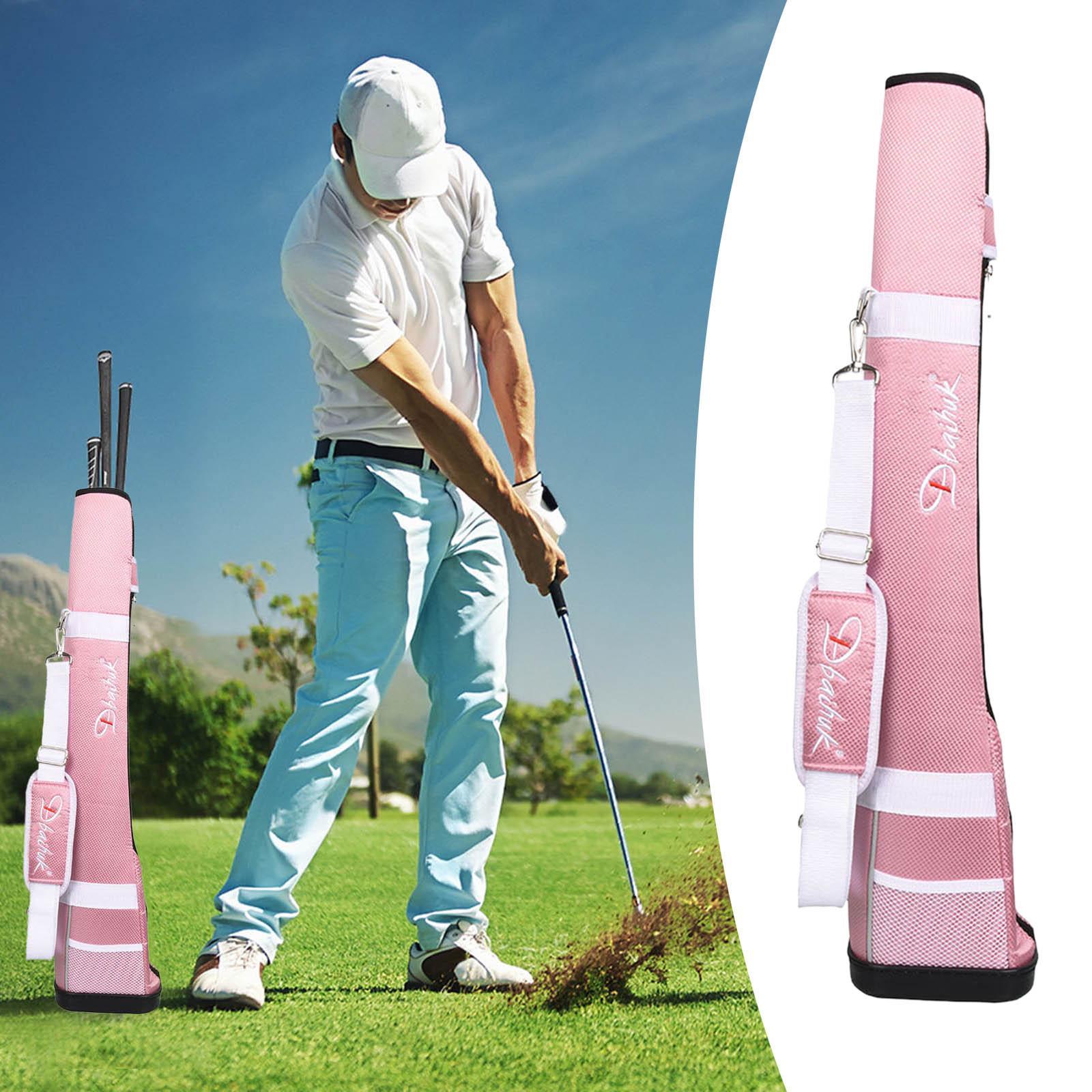 Sunday Bag Beginners Adjustable Strap Pouch Golf Club Travel Bag