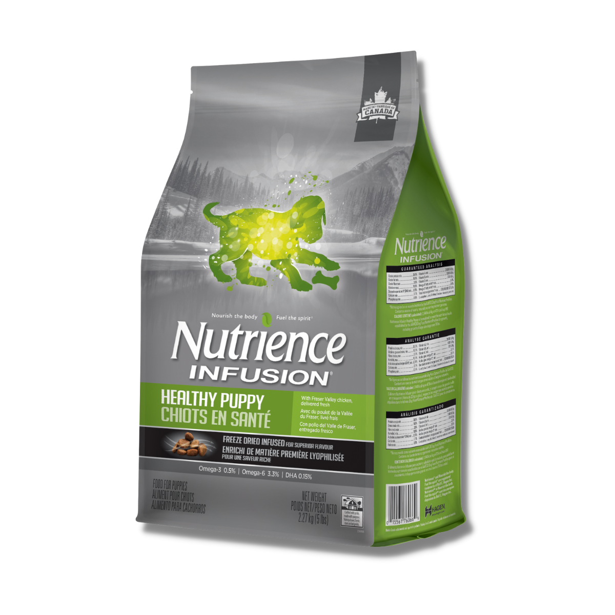 Thức Ăn Cho Chó Con Khỏe Mạnh Nutrience Infusion Bao 2,27kg - Thịt Gà, Rau Củ Và Trái Cây Tự Nhiên