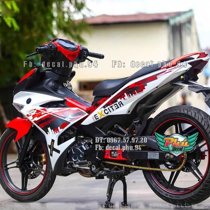 Tem rời Exciter 150 đỏ đen ver CITY 2020