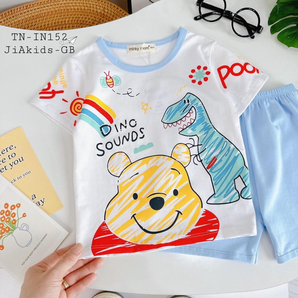 Đồ Bộ Bé Trai Bé Gái Minky Mom Tai ngắn Quần Ngắn, Quần áo trẻ em vải cotton mềm mịn thoáng mát an toàn cho bé NN51