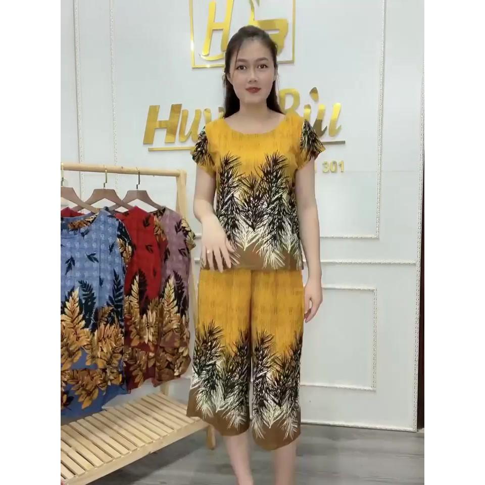 Bộ lanh mặc nhà nữ B01, Chất liệu lanh thái