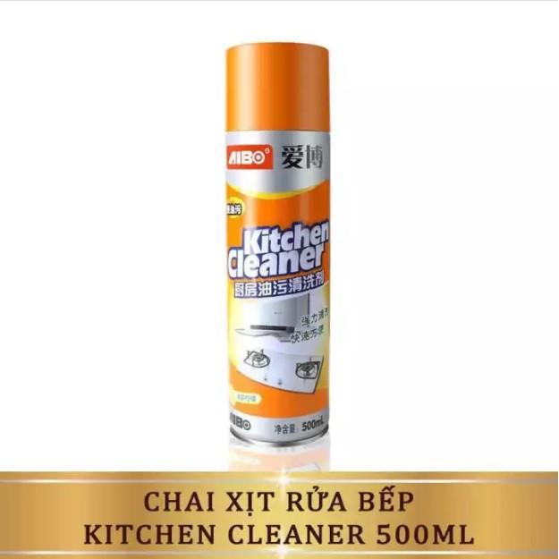 Bình Xịt Bọt Tuyết Tẩy Rửa Siêu Sạch Màu Cam Kitchen Cleaner Nhà Bếp 500ml