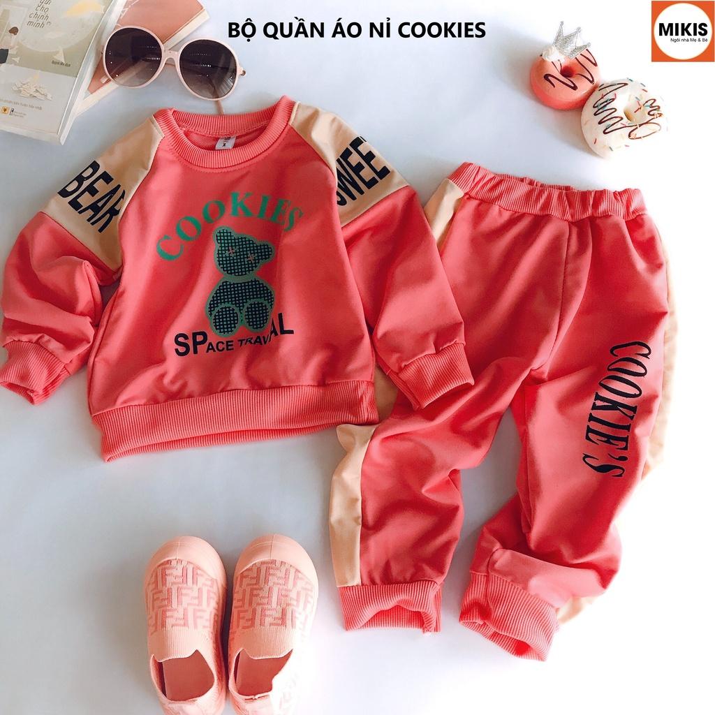 Bộ Quần Áo Nỉ Cookies cho bé