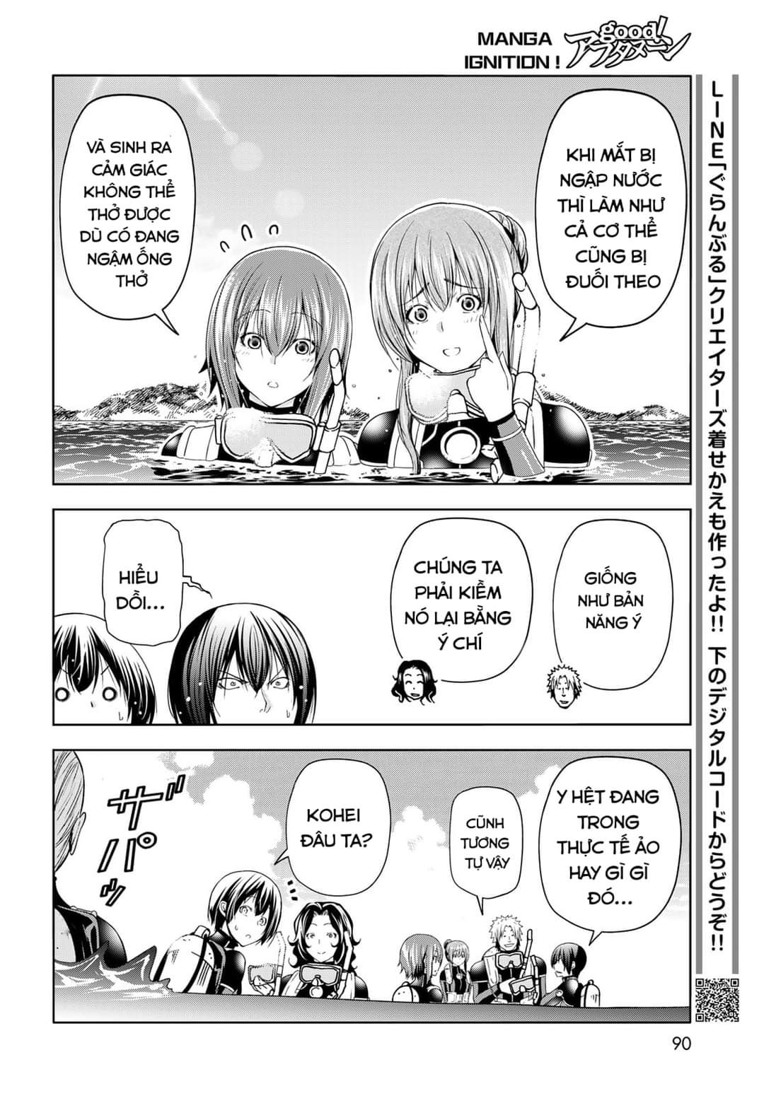 cô gái thích lặn - grand blue chapter 80 28