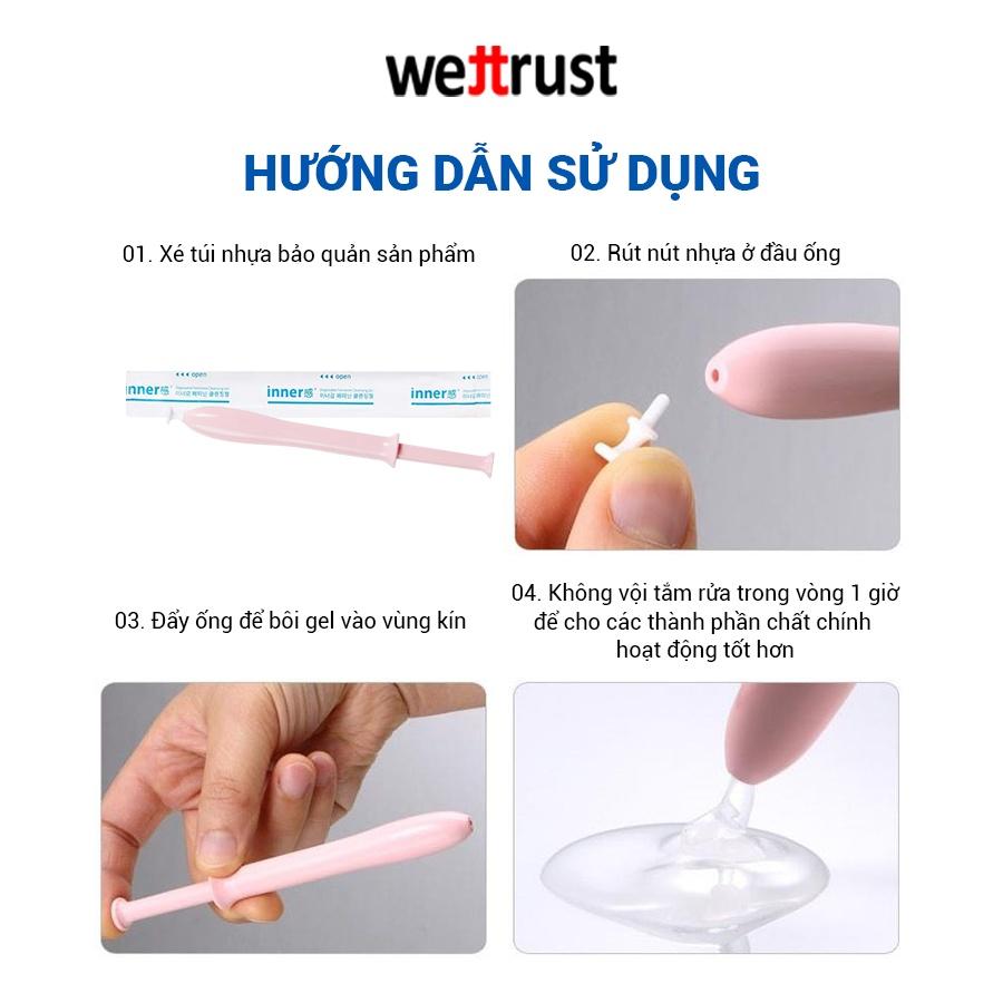 Inner Gel Vệ Sinh Vùng Kín Dạng Gel WETTRUST INNER GARM Disposable Feminine Cleansing Gel x 5 Ống