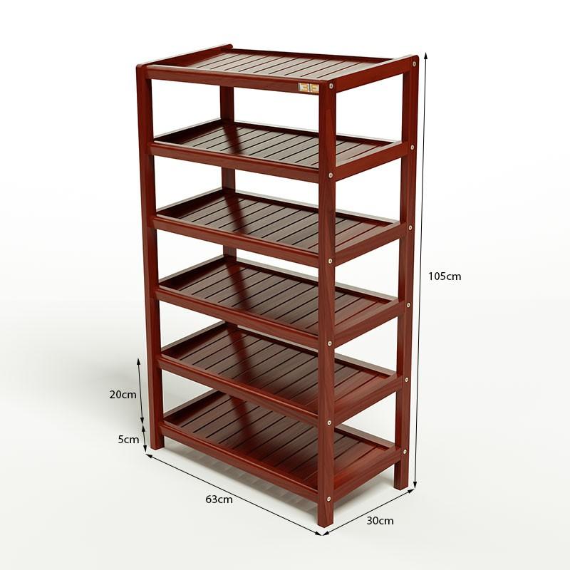 Kệ Giày Dép 6 Tầng Rộng 60cm Gỗ Tự Nhiên 100%