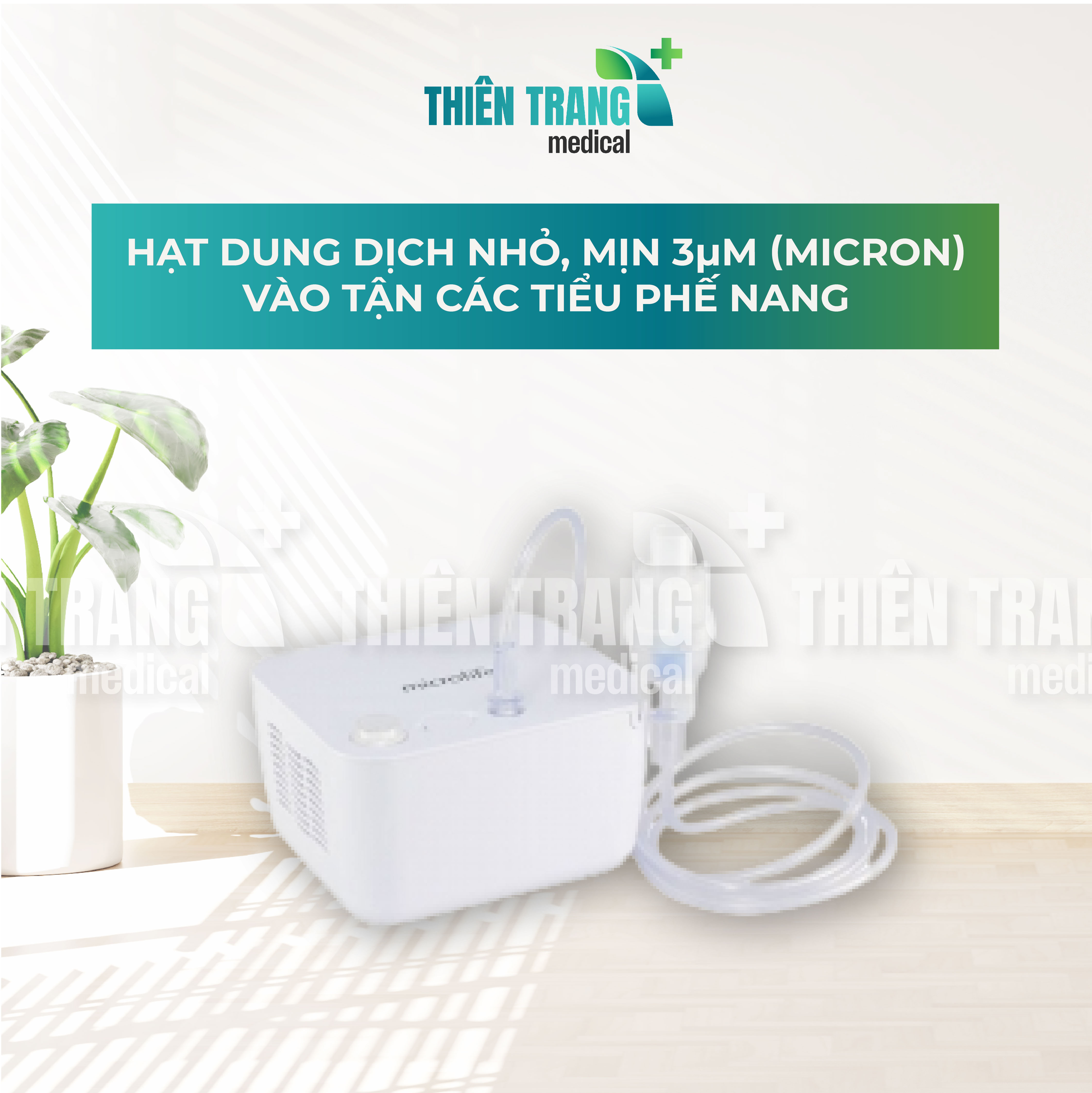 MÁY XÔNG KHÍ DUNG, MŨI HỌNG OMRON NE-C801 Thiên Trang Medical