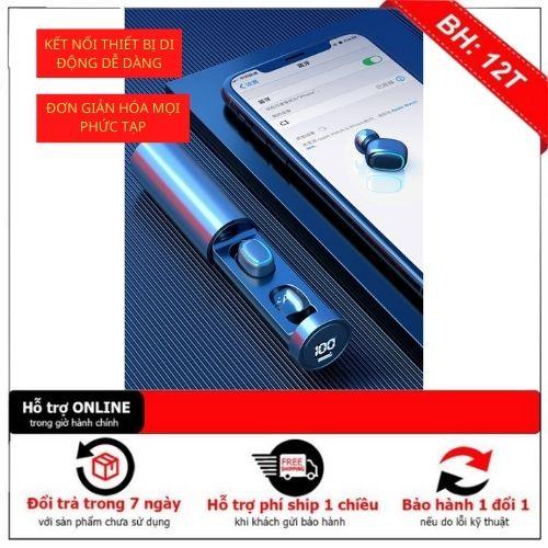 Tai nghe không dây Bluetooth 5.2 chống nước Trụ Tròn BL21, định vị, đổi tên, thao tác chạm cảm ứng, đèn pin, dùng cho các dòng điện thoại và laptop [Hỏa Tốc