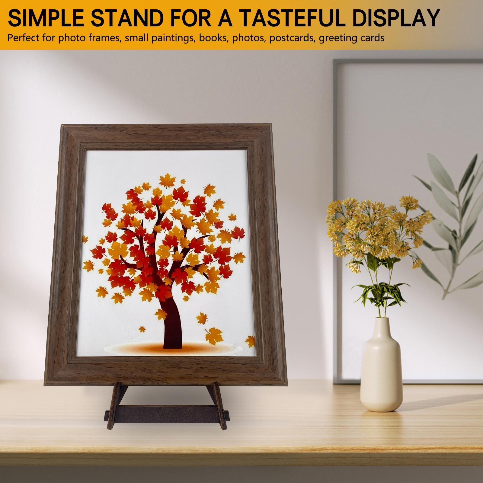 Photo Holder Stand Decorative Tabletop Easels for Platter Artworks Round Tea