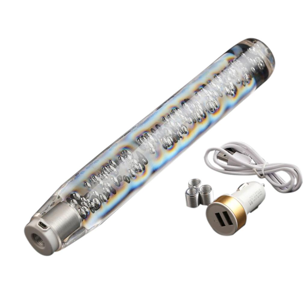 Universal LED Crystal Bubble Car Gear Stick Shift Lever Shifter Knob 30cm