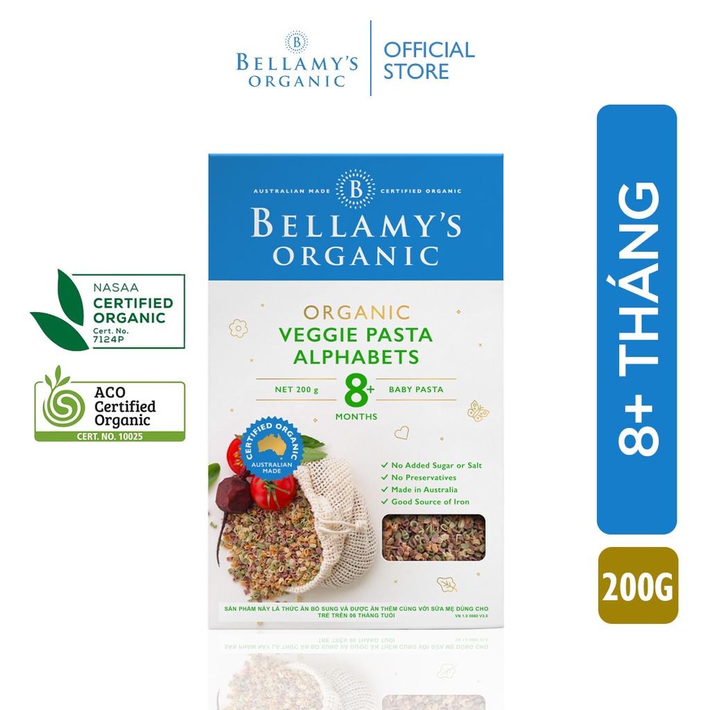 Nui Dinh Dưỡng Hữu Cơ Hình Chứ Cái Alphabet Từ Lúa Mì Semolina Bellamy's Organic