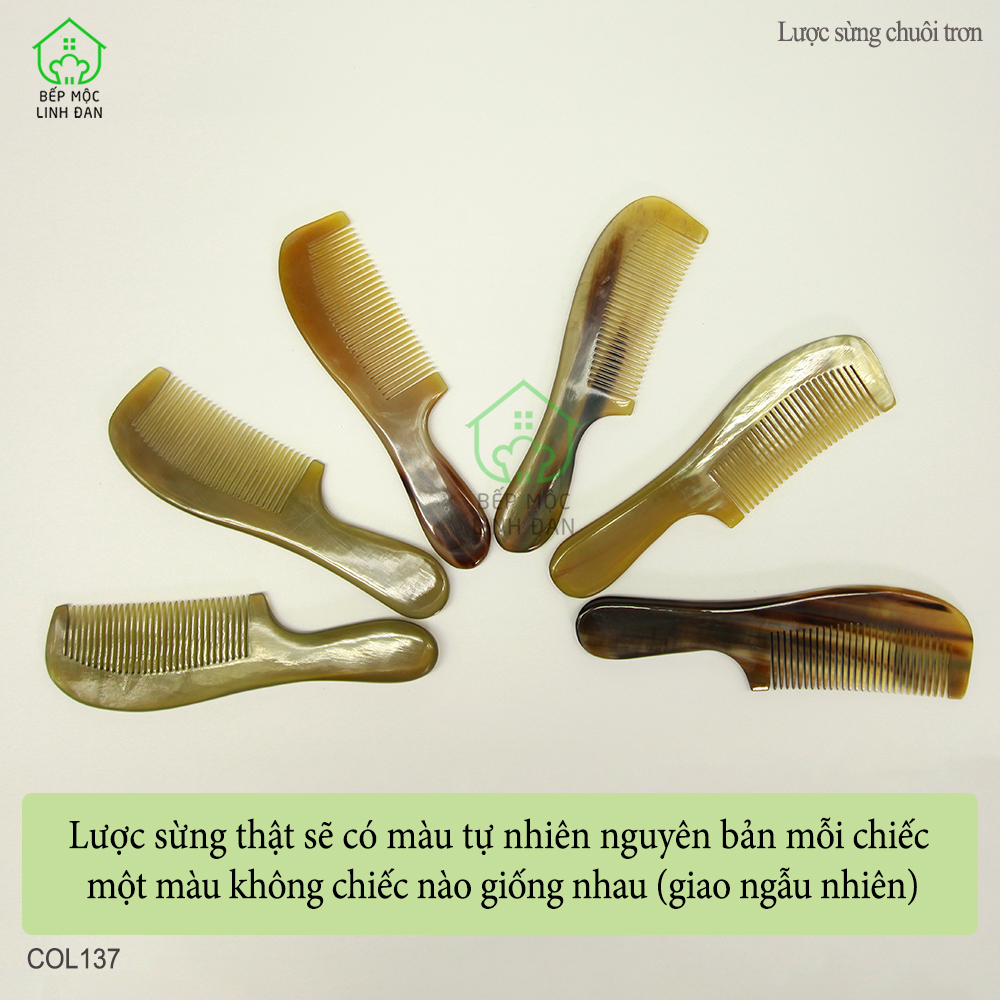 Lược Sừng Chuôi Trơn Phổ Thông (Size: L-18cm) Lược Sừng Giá Rẻ [COL137]