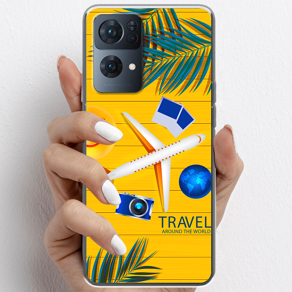 Ốp lưng cho Oppo Reno7 Pro nhựa TPU mẫu Máy bay