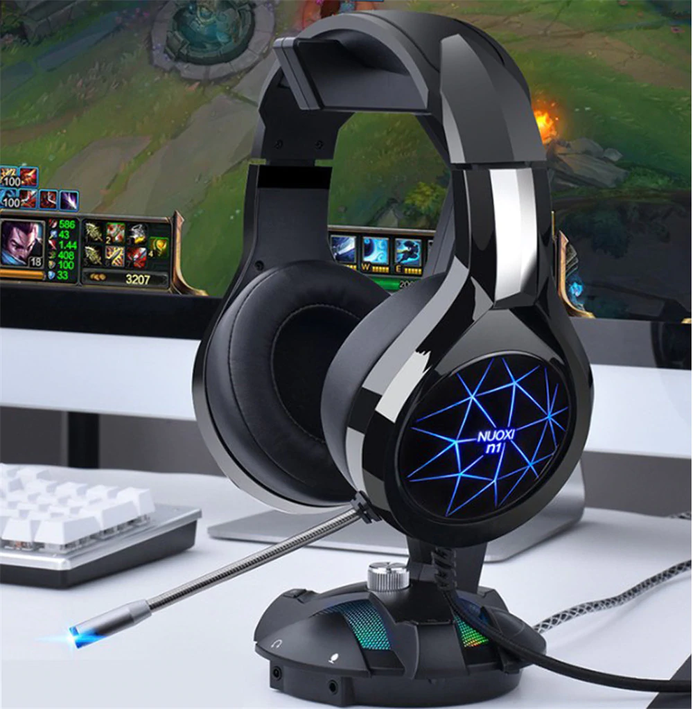 Tai Nghe Chơi Game PC Stereo NUOXI N1 Có Đèn LED Cho Game Thủ  - Hàng nhập khẩu