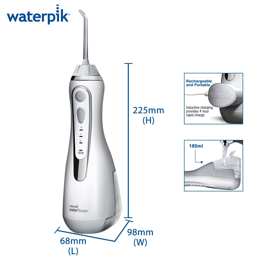 Máy tăm nước cầm tay Waterpik  Cordless Advanced WP-560 + Tặng đầu tăm vệ sinh lưỡi