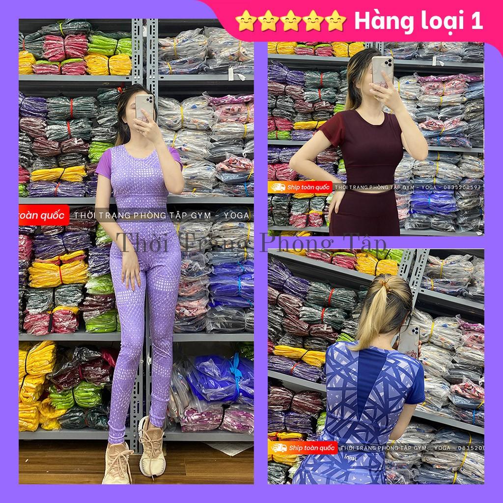 Cam Kết 100% Ảnh Tự Chụp - Mặc Là Mê Bộ tập GYM nữ đa năng - Yoga nữ - Set tập dài cộc tay phối quần đen