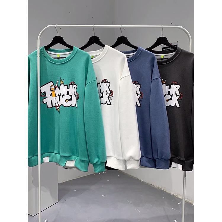 Áo Sweater Nỉ Bông Họa Tiết In TIMHR TRUCK Form Rộng Unisex Nam Nữ Ulzzang