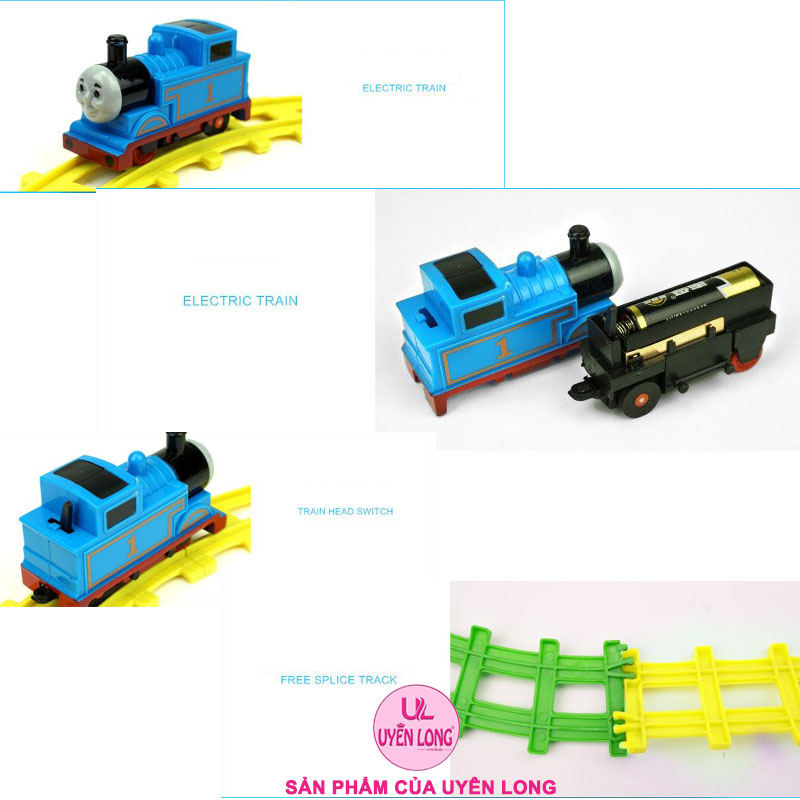 Đồ Chơi Tàu Hỏa 3 Toa THOMAS 233B-2 Chạy PIN Gồm 1 Toa Kéo Và 3 Toa Phụ, Đường Ray To Đẹp, Màu Sắc Và Dễ Lắp Ráp