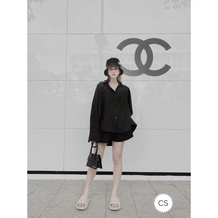 Set áo sơ mi quần short phong cách