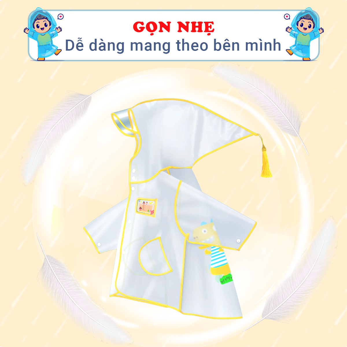 Áo mưa cho bé 2-10 tuổi nhiều họa tiết ngộ nghĩnh Baby-S, Áo mưa trẻ em chất liệu cao cấp - SAM016