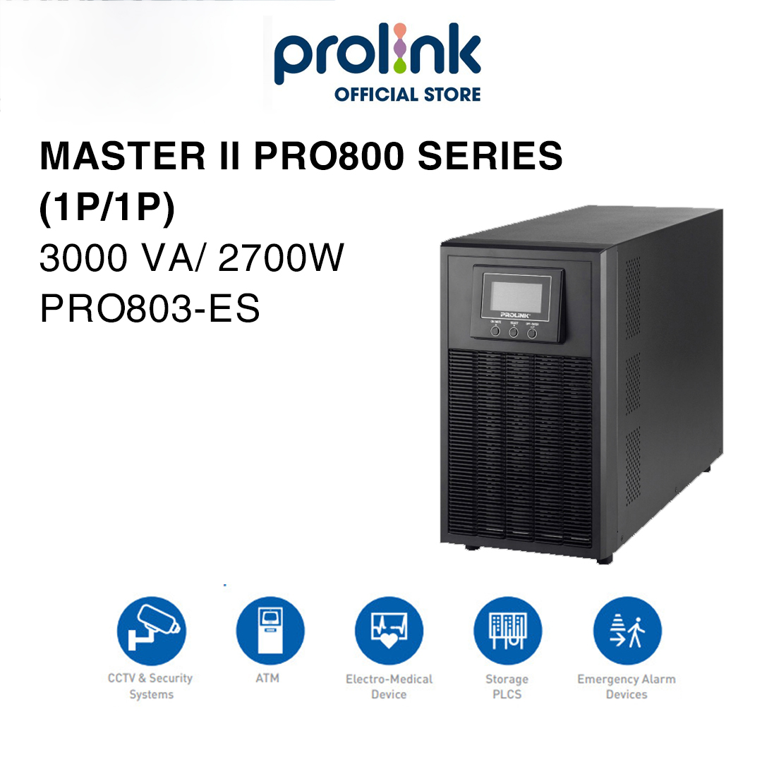 Bộ lưu điện UPS PROLINK Online PRO803-ES (3000VA/2700W) - Hàng Chính Hãng