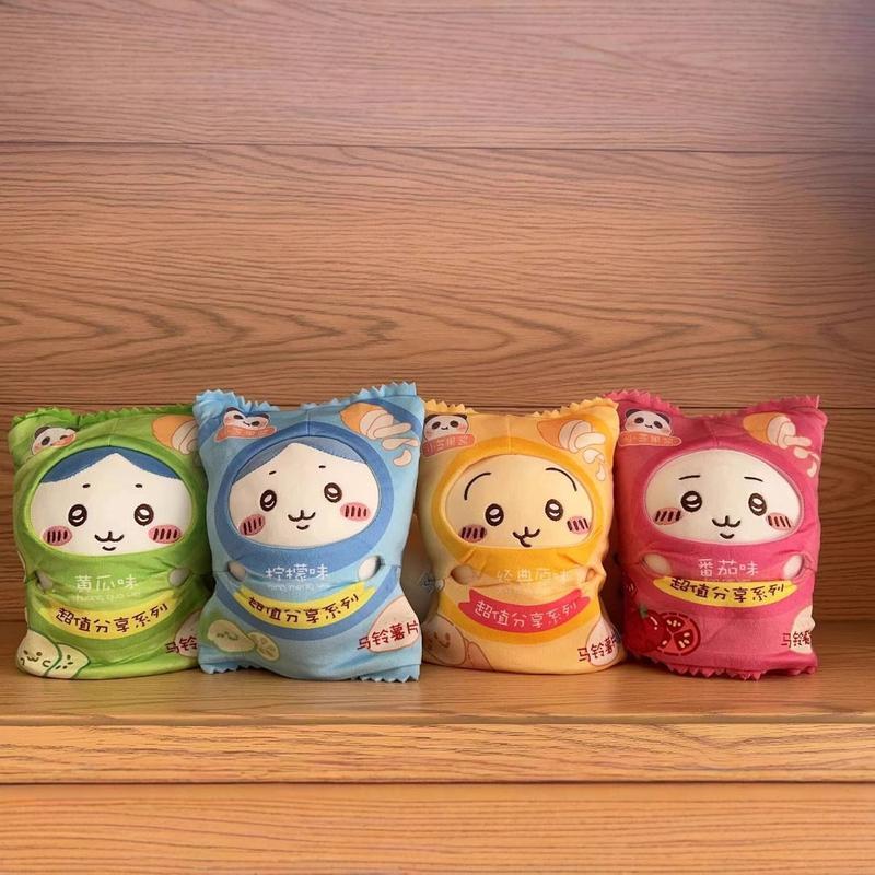 Chiikawa snack bag gấu bông COSPLAY gói Bimbim hài hước vô tri khoai tây chiên túi Usagi búp bê - Pink x Chiikawa