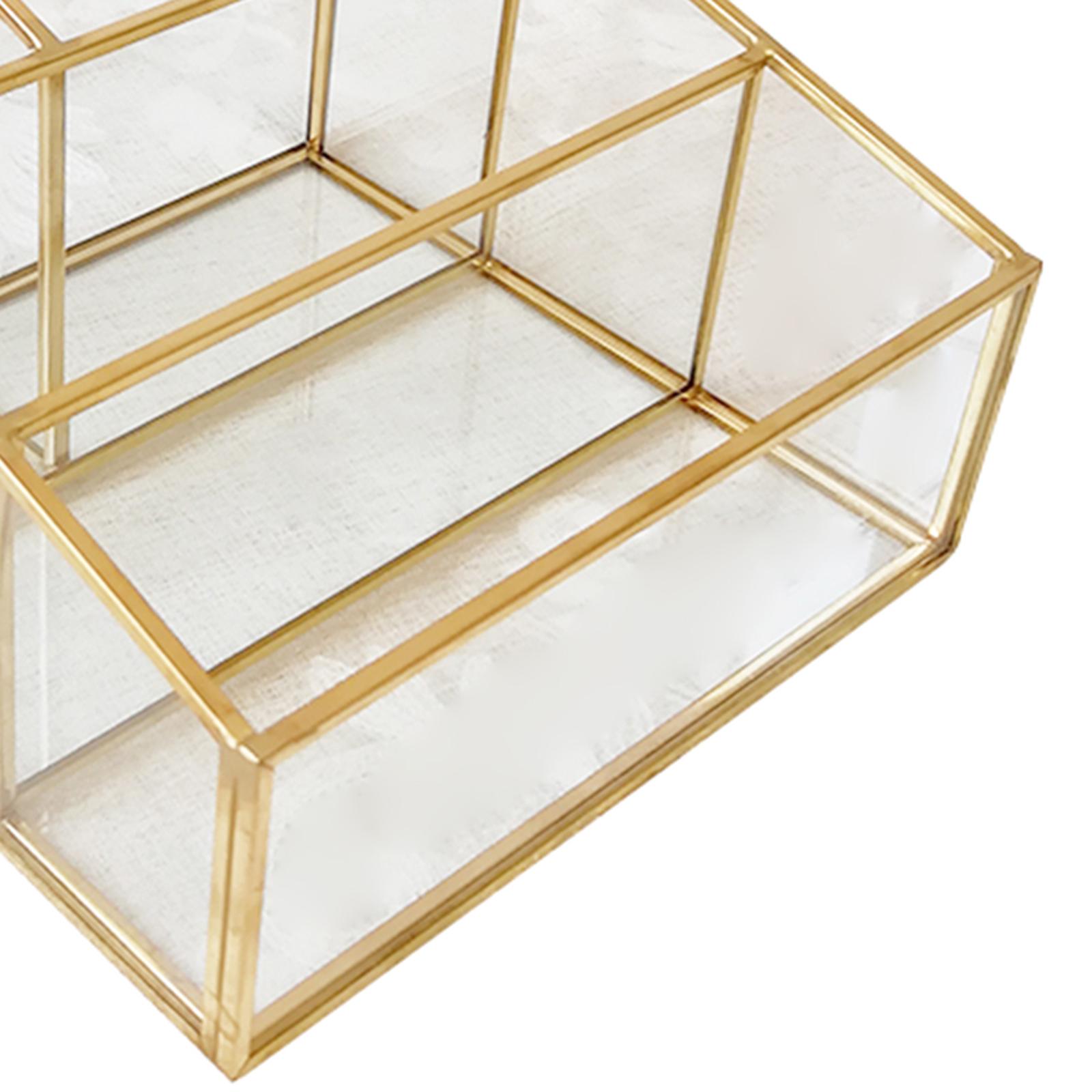 Makeup Organizer, Clear Cosmetic Storage Display Case with 4 Compartments, for Jewelry, Makeup Brushes, Lipsticks