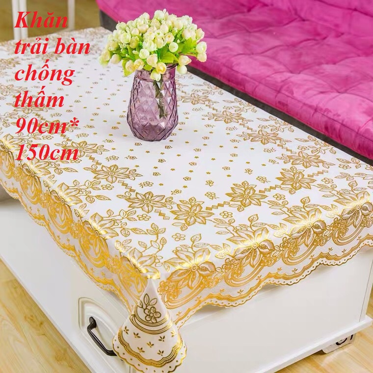 Khăn trải bàn hoa văn đẹp mắt rộng 90cm dài 150cm