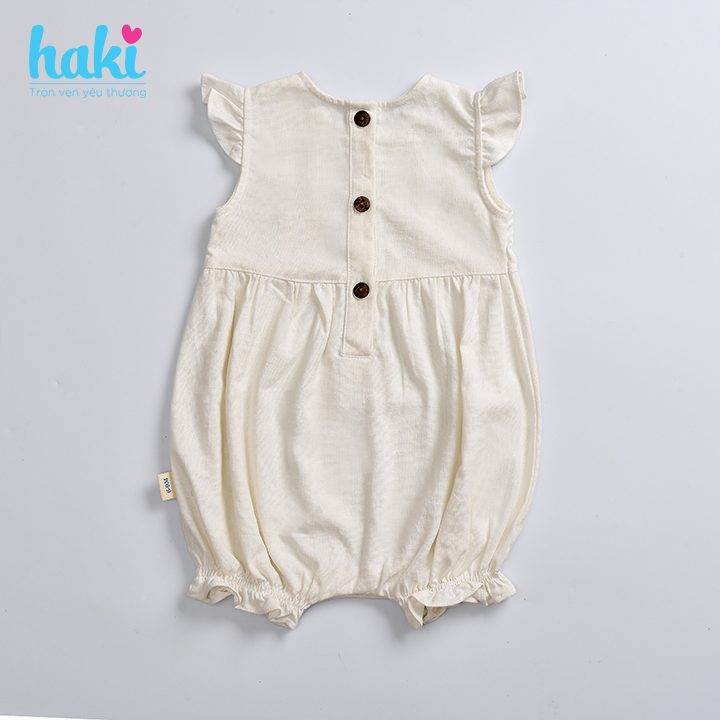 Bộ romper cánh tiên xếp ly ngực cho bé gái Haki BL002, bộ body cho bé, baby bodysuit, set áo liền quần cho bé từ 6-13kg