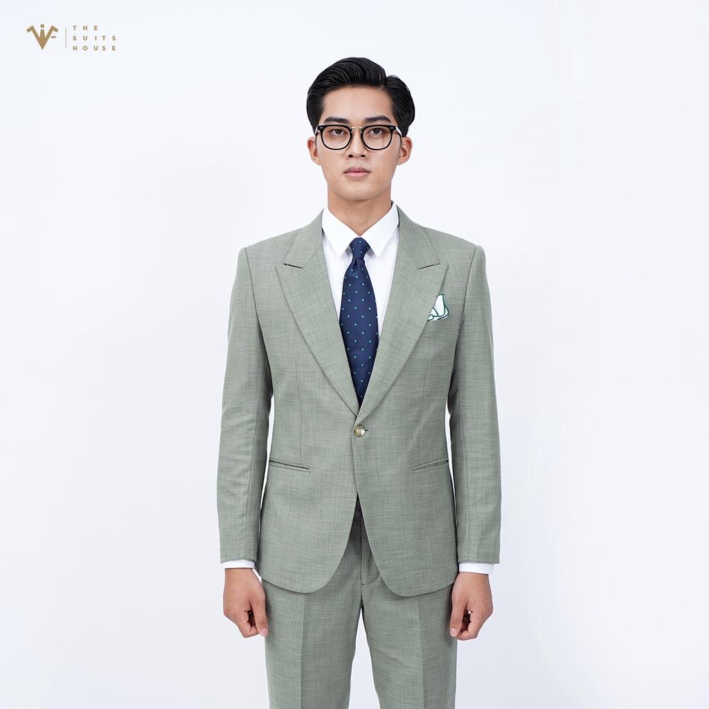 Bộ vest nam xanh rêu 1 khuy 2 túi, suits sartorial The Suits House