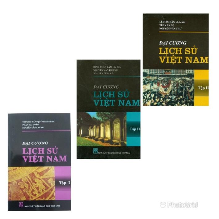Sách - Combo Đại cương Lịch sử Việt Nam Tập 1 + Tập 2 + tập 3 (DN)