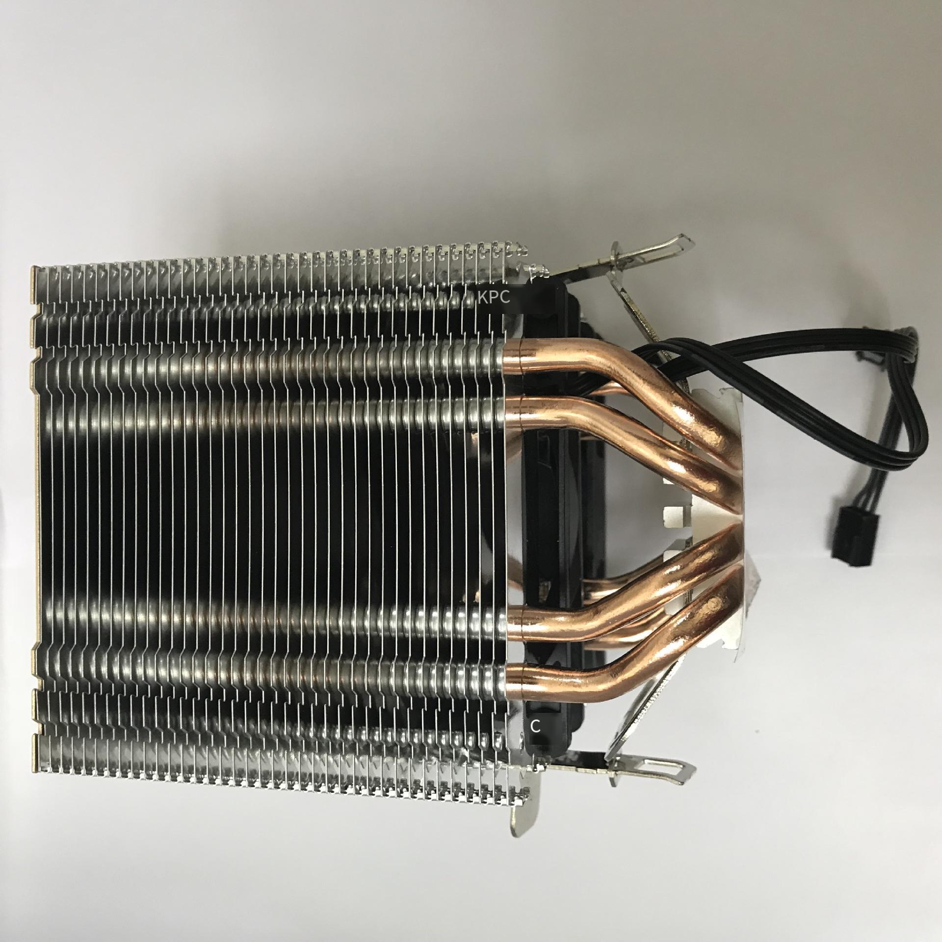Khuyến mãi 4 tháp đôi ống đồng quạt tản nhiệt CPU quạt đôi 3 quạt có đèn phát sáng tản nhiệt cực mạnh