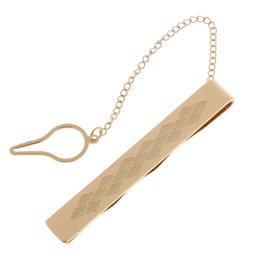 Stainless Steel Formal Necktie Tie Bar Clasp Wedding Mens